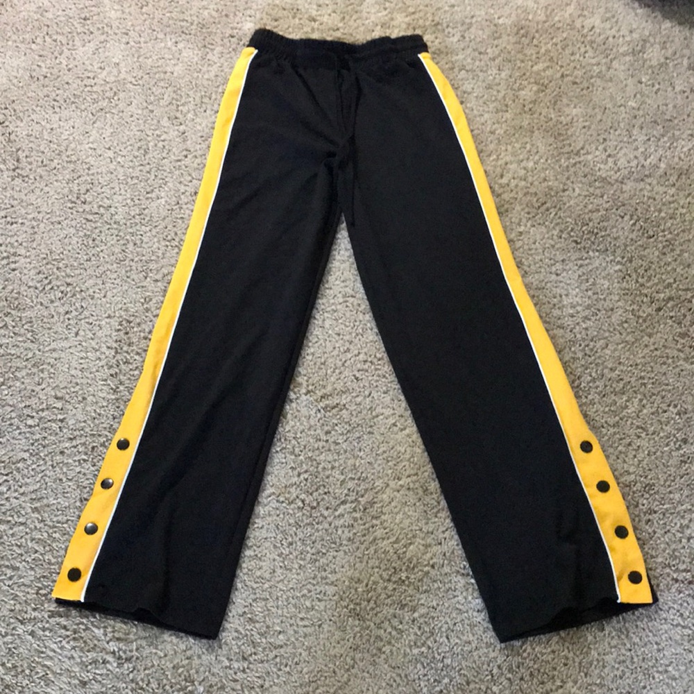 Black and yellow pants